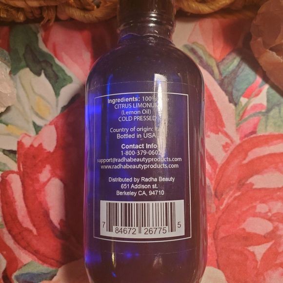 NWT Radha Beauty Lemon Essential Oil 4 oz Aromatherapy Skincare Household - Picture 3 of 13
